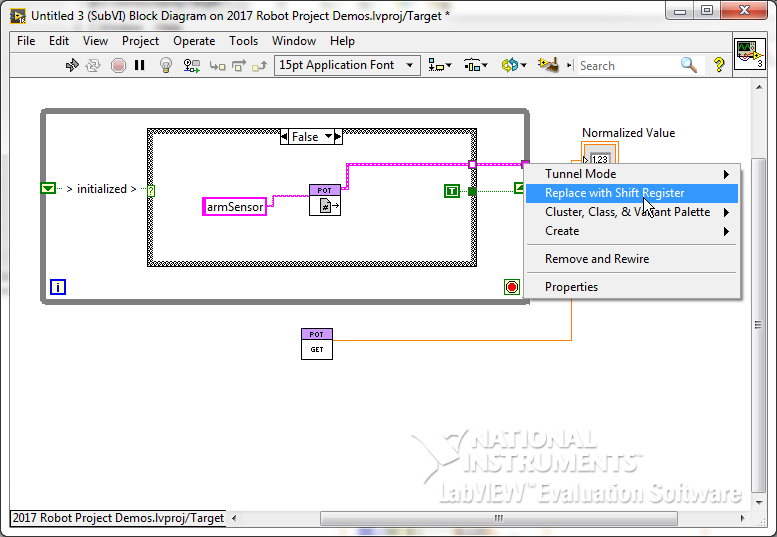 Replace the tunnel with a Shift Register