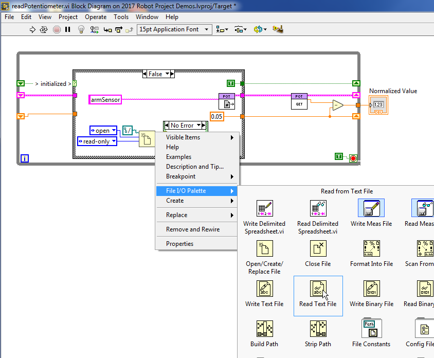 Create a read Text File in the No Error Case.